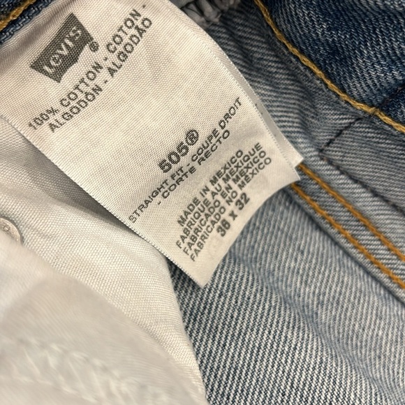Levi’s 505™ Straight Fit‎ Jeans | Light Stonewash | Men's Size 36x32 - Picture 8 of 9